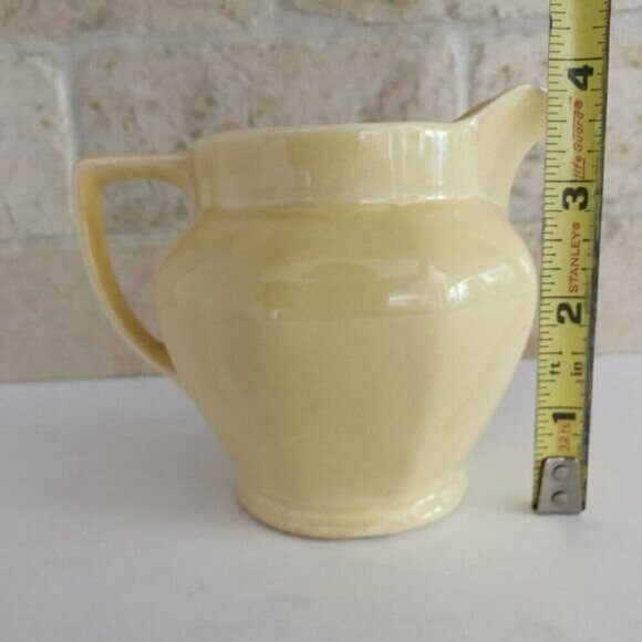 Vintage Yellow Creamer Pitcher CRAZING Tudor Ware Barker Bros Langton - Picture 9 of 9
